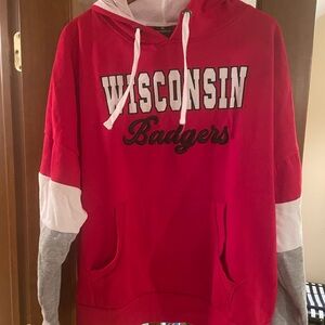 Colosseum Women's Red and White Hoodie
